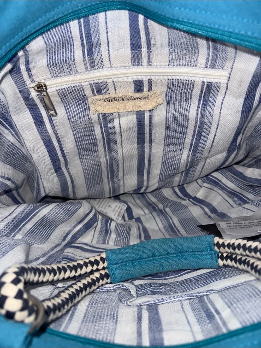 Teal Quilted Whale Appliqué Carry Basket - Brand Unknown